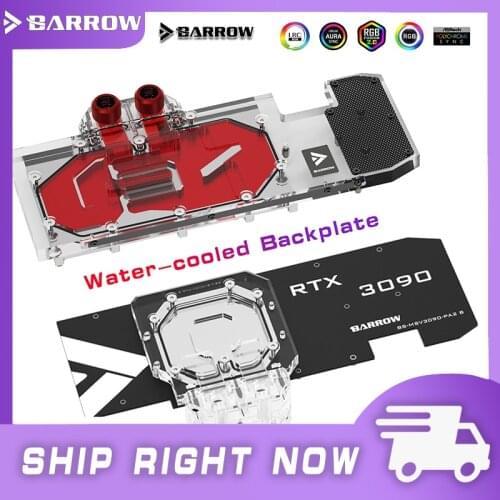 Barrow 3090 3080 GPU Water Block for MSI RTX3090 3080 VENTUS 3X OC, Full Cover ARGB GPU Cooler, BS-MSV3090-PA