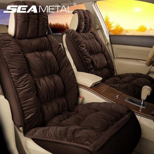 Warm Plush Car Seat Covers Winter Auto Interior Accessories Automobiles Seat Cover Cushion Pad Mat Set Universal Car Protector