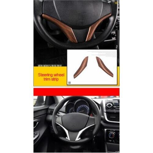 For Car Toyota VIOS 2014-2018 interior decorative cover ABS Chrome Peach grain molding trim