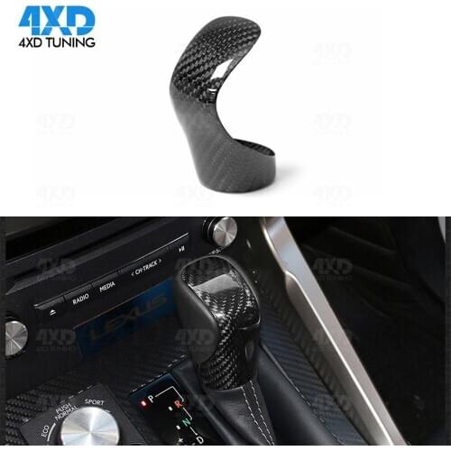 For Lexus RX NX Carbon Fiber Gear Shift Knob Head Cover IS RC ES NX200t 300h ES200 RX200t 450h Car Sticker Trim LHD 2015-2019