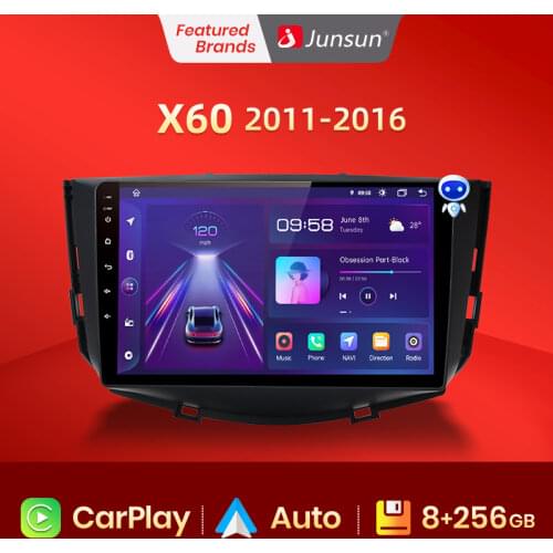 Junsun V1 Android 10.0 AI Voice Control Car Radio Multimedia Video Player For Lifan X60 2011-2016 Navigation GPS 2din 2GB+32G