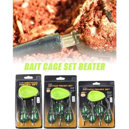 1set 40g/50g Carp Fishing In Line Method Feeders Accessories Set Quick Release Flat Method Feeder And Bait Mould For Carp Feeder