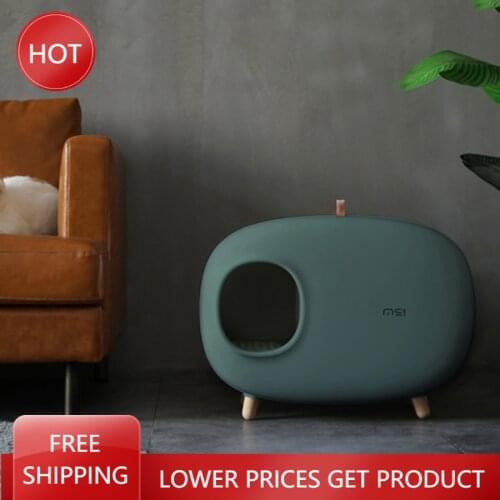 Nordic Home Design Pet Cat Litter Box Luxury Smart Kitten Training Kit Fully Closed Bedpans Deodorizing Arenero Gato Wc For Cats