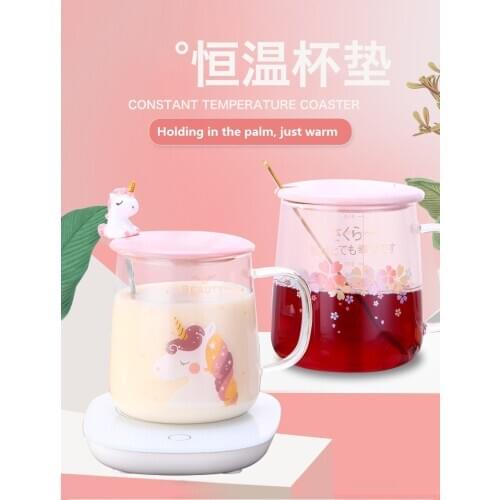 Mini Constant Temperature Coaster USB Charging Heating Coasters Warmer Office Home Milk Heater Thermostatic coaster