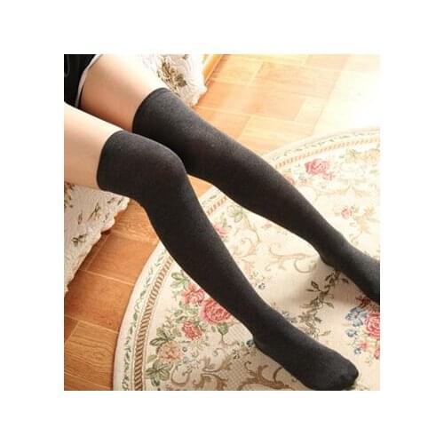 Fashion Sexy Warm Long Cotton Stocking Over Knee Stocking and Women Winter/Spring/Autumn Knee High Thigh Knitted Stockings