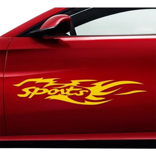 EmpireYing 3 Sizes 8 Colors 2X Dynamic Streamlined Flame Clouds Soar Outdoor Sport Young Energetic Car Wall Sticker Vinyl Decals