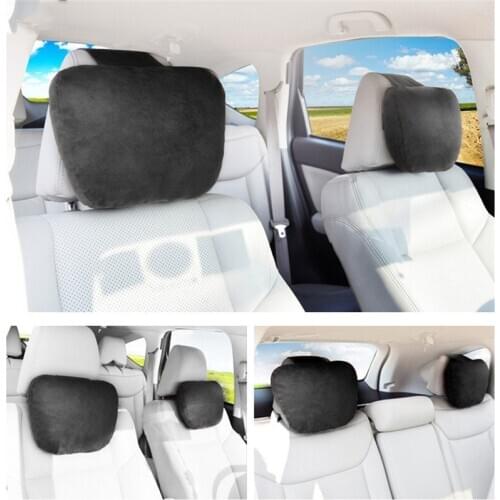 New Car Universal Safety Breathable Leather Pillow Waist Protection Head Neck Rest Cushion Soft Auto Seat Pillow