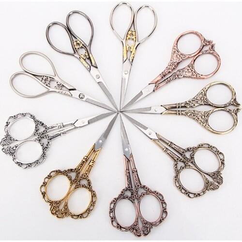 European Retro Tailor Scissors Antique Vintage Scissors Cross Stitch Cutter Thread Embroidery Scissor Needlework Sewing Tool
