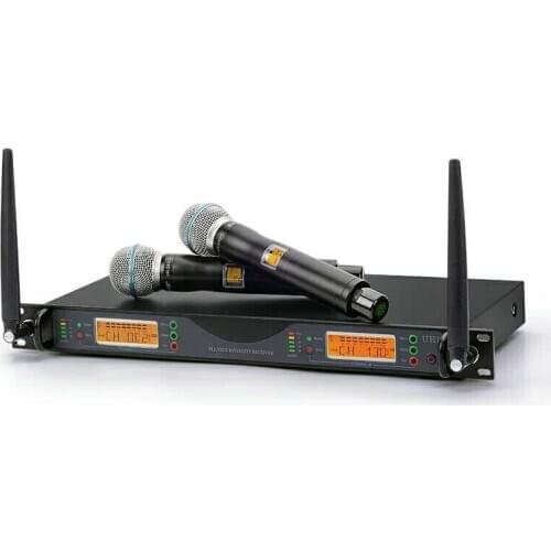 Pro Quality UR-24D Wireless Karaoke DJ Beta 58 2 Handheld Cardioid Dynamic Microphone System