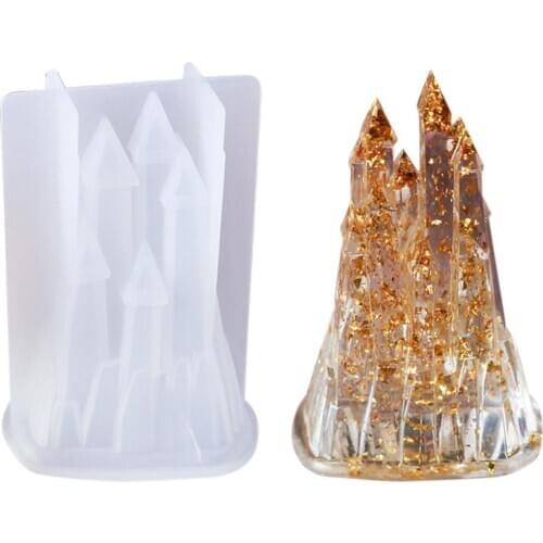 DIY Resin Crystal Epoxy 3D Three-dimensional Castle Silicone Mold High Mirror Net Red Castle Manual Decoration Fantasy Gorgeous