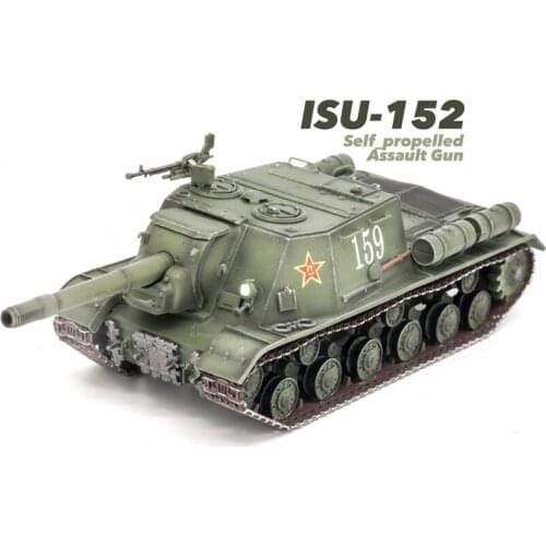 1/72 World War II Soviet Union ISU-152 SU152 Self-propelled Artillery Heavy Howitzer Military Tank Model, Adult Collection Toy