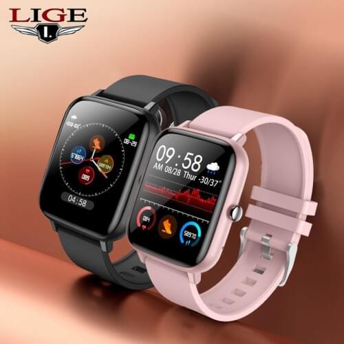 LIGE 2021 Fashion Men Smart Watch Women Heart Rate Blood Pressure Bluetooth Call Sport Watch Men Woman Waterproof Smartwatch Men