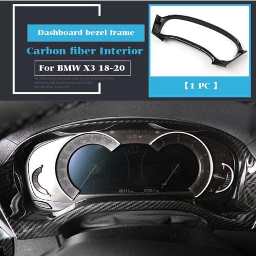 Car styling Interior Instrument panel decorative frame Dashboard cover Stickers trim For BMW X3 G01 X4 Interior Auto Accessories