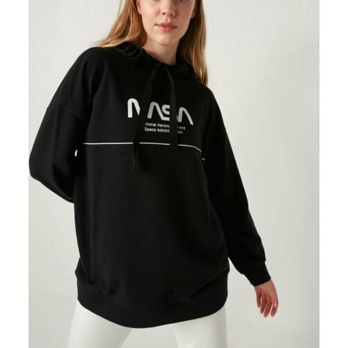 Nasa Printed Sweatshirt Hooded Collar Thick 85% cotton Hoodie with Women space casual style fashion new season