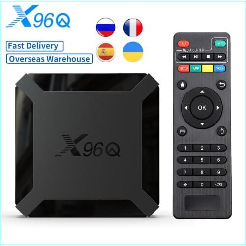 X96Q Android 10 TV Box Allwinner H313 2GB 16GB 2.4GHz WiFi 4K Media Player Google Gaming 3D Video Smart TV Set top Box pk h96max
