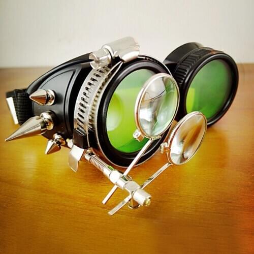 Vazrobe Spikes Steampunk Goggles Men Women Party Halloween Eyewear Vintage Novelty