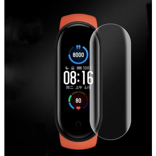 5pcs TPU Soft Full Coverage Protective Film Guard For Xiaomi Mi Smart Band 6 Mi Band6 Smart Wristband Screen Protector Cover