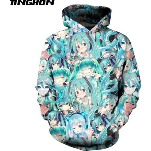 Summer Music Girl Hoody Kawaii Anime 3d Sweatshirts Women/men Hoodies Hipster Streetwear Comic Fans Tops Plus Size XS 6XL 7XL