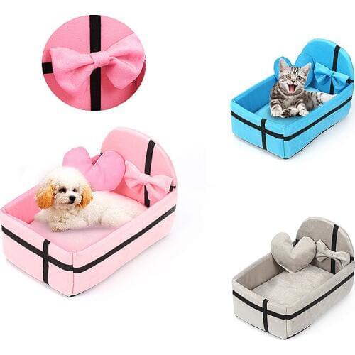Winter Pet Dog House Plush Cushion Nest Waterproof Mat Warm Small Medium Dogs Removable Mattress Cat Puppy Cotton Kennel Mat