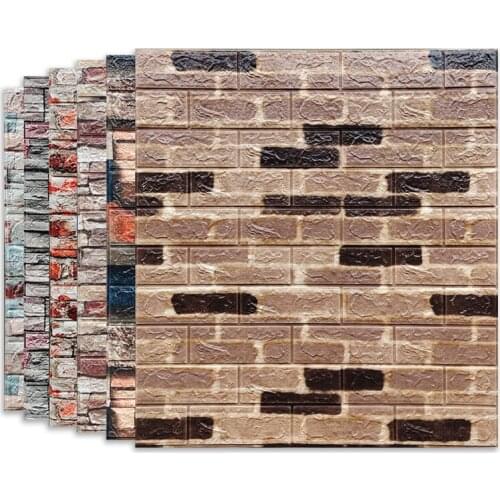 3D Brick Wallpaper Classical Style Self-adhesive PE Foam Wall Sticker for Bar Restaurant Waterproof DIY Wall Decor Panel