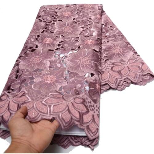 Jen New design high quality handcut embroidered swiss voile fabric lace with stones for african lace fabric 2021 big occasion