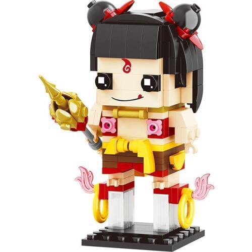 Balody Blocks Chinese Cartoon Nezha Model Anime Building Bricks Educational Kids Toys Auction Figures for Children Gifts 19044