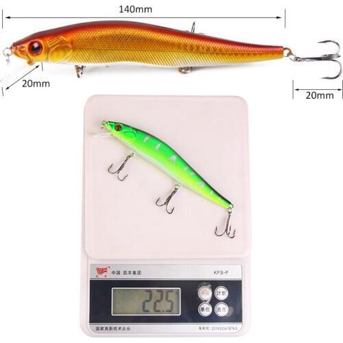 Minnow Lure 140mm 23g Artificial Bait Fishing Tackle