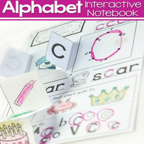 26 Letters Alphabets Learning English Phonic Interactive Notebook Coloring Training Working Book Educational Toys For Children