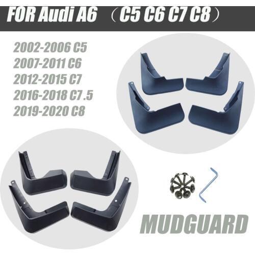 Mud flaps For Audi A6 C5 C6 C7 C8 mudguards fender A6 mud flap splash guards car accessories auto styline Front rear 2002-2020