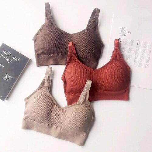 Sports underwear women gather no steel ring lingerie bra tube top wrapped chest beauty back thin section Solid color sexy tops