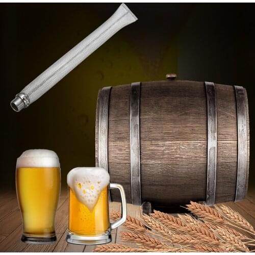 Homebrew Beer Mash Filter 12inch Stainless Steel Filter Screen Mesh Tube 1/2" Male NPT Thread For DIY Beer Brewing Bar Tool