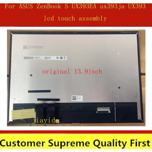13.9 Inch ORIGINAL Laptop Screen panel Assembly For ASUS ZenBook S UX393EA ux393ja UX393 display replacement