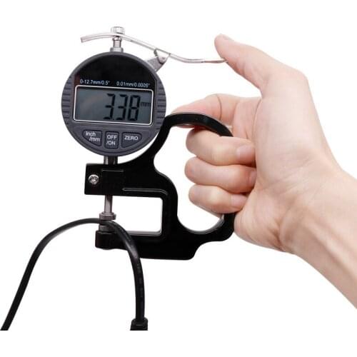Electronic Micrometer Digital Thickness Meter Gauge 0.01mm 0.001mm Depth Tester for Paper Film Leather Thickness Measuring Tool
