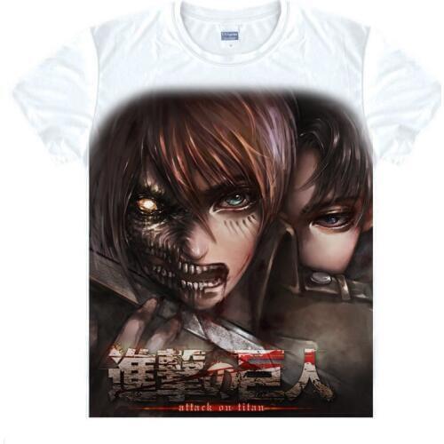 Attack on Titan T-Shirt Levi Rivaille Shirt Cute Womens T-Shirts Anime clothes cute kawaii cool sexy beach t-shirt Japan Anime A