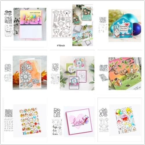Animal Metal Cutting Dies and Stamps For Scrapbooking Stencils DIY Paper Album Cards Decoration Embossing Stamp and dies 2020