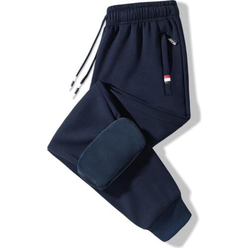 2021 Fleece Trousers Jogging Hip Hop Streetwear Men 95% Cotton And 5% Spandex Sportwear Fitness Sweat Pants Men M-8XL