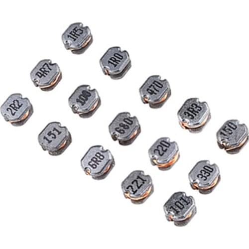 130pcs 13Values CD54 SMD Power Inductor Assortment Kit 2.2UH-470UH Chip Inductors CD54 Wire Wound Chip