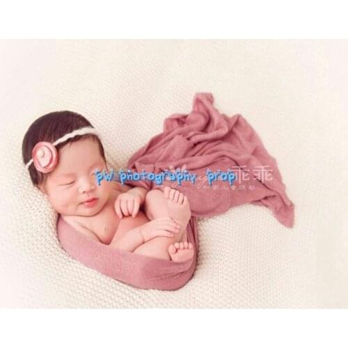 Newborn Stretch Knit Wrap Baby Jersey wrap Photography props Knitting Swaddle Blanket Backdrop Layer Fabric Background
