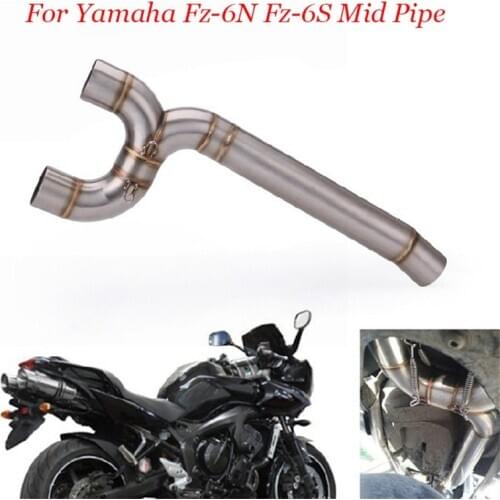 For Yamaha FZ6 FZ6N 2004 2005 2006 2007 2008 2009 Motorcycle Complete Exhaust Pipe System Half Connection Connect Accessories