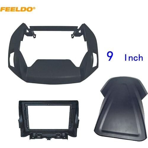 FEELDO Car Audio Fascia Frame Adapter For Ford Escape 2013-2019 9" Big Screen 2DIN Dash Fitting Panel Frame Kit #HQ6720