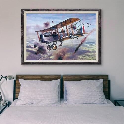 T123 War Plane Flight Operations Retro Classic Painting 57 Custom Silk Poster Home Deco Wall Art Christmas Gift
