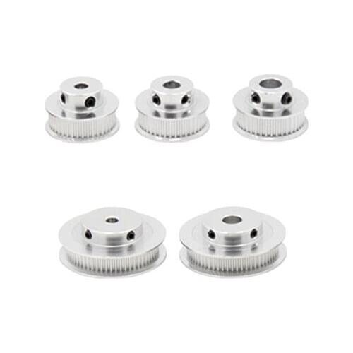 1Pcs Aluminum GT2 7mm Width 52 Tooth Teeth 2GT Timing Drive Pulley Pully Bore=5mm/6mm/6.35mm/8mm/10mm/12mm/12.7mm/14mm/15mm