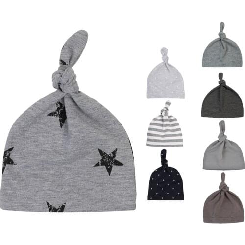 1-2Pcs Baby Caps Baby Hat Knit Cotton Baby Caps For Newborn Photography Praps Cap Accessories Kids Boys Girls Hats Child Beanie