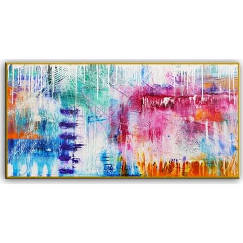 2020 New Years latest Oil Painting Dazzle colour of sky 100% Hand painted world famous paintings living room Decor 20200418026