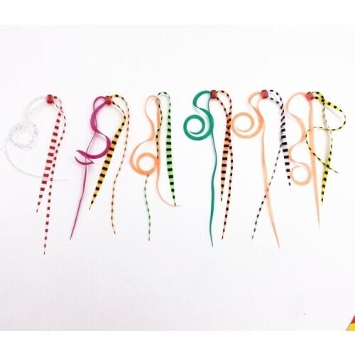 50pcs Fishing Silicone Skirt Assist hook jigging hook Jig head fishing hook lure skirt trailers integrated Spinnerbait Buzzbait