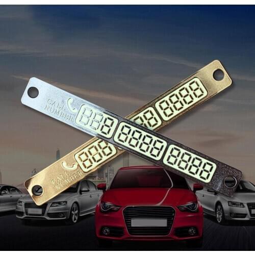 Car Parking Plate Luminous Sucker Phone Number Card Notification Accessories