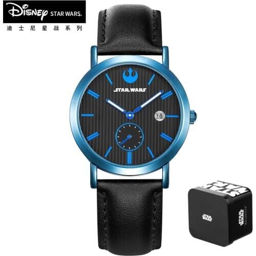 Disney Star Wars Casual Sport Watches for Men Top Brand Luxury Military Leather Quartz WristWatch Man Clock Fashion Chronograph