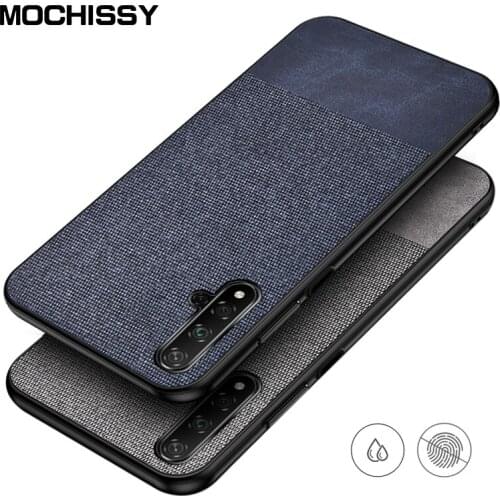 For Huawei Honor 20 Pro Case Shockproof Back Cover Cloth Fabric Silicone Soft Edge Protect Case For Honor 8X 10 Lite 20 Pro Case