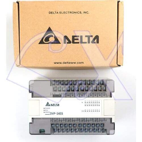 Delta Original Full New PLC controller ES series DVP24ES00T2 100-240VAC 16DI 8DO transistor output in box