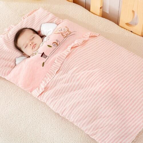 Baby Bedding Thicken Sleeping Bag Newborn Neighbor winter Wrap baby bedclothes Carriage Warm soft cotton Crystal Sleep Sack
